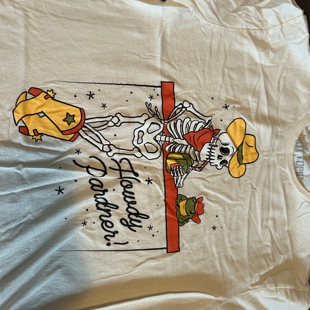 Kids White Graphic T-Shirt